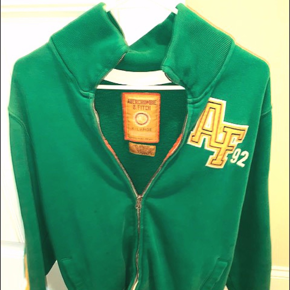 Mens XL Vintage Abercrombie & Fitch zip up sweater